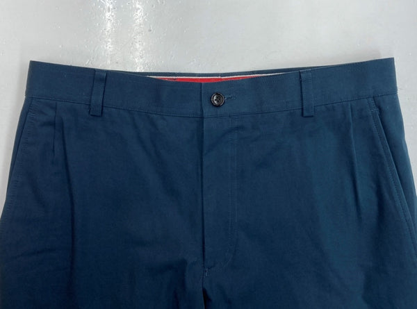 トムブラウン THOM BROWNE NEW YORK TWILL CHINO TROUSERS ツイル チノ トラウザー トリコロール ジップフライ ズボン パンツ 紺 無地 MTU187A-00087 チノパン ネイビー Lサイズ 104MB-138