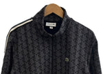 ラコステ LACOSTE モノグラムジャカードトラックジャケット SH1368-10 ジャージ ブラック XLサイズ 201MT-3214