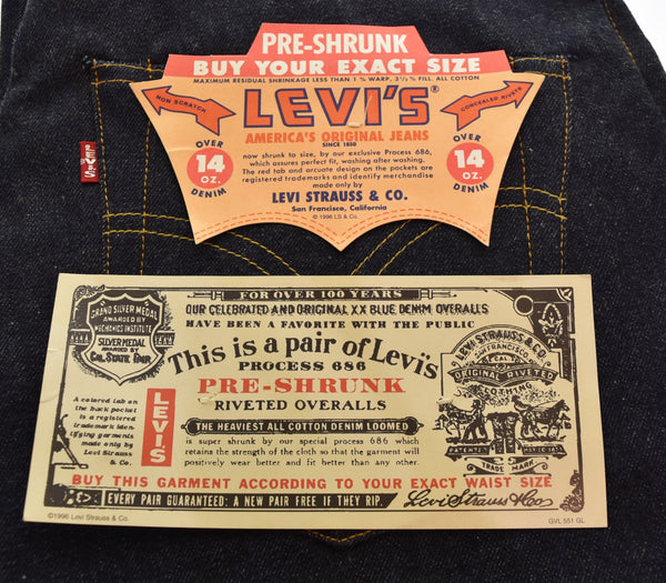 リーバイス Levi's 551ZXX DEAD STOCK デッドストック アメリカ製 復刻 555 バレンシア 工場 98年製 LVC BIG E 隠しリベット 505 551-0006 デニム ブルー W34L36 103MB-599