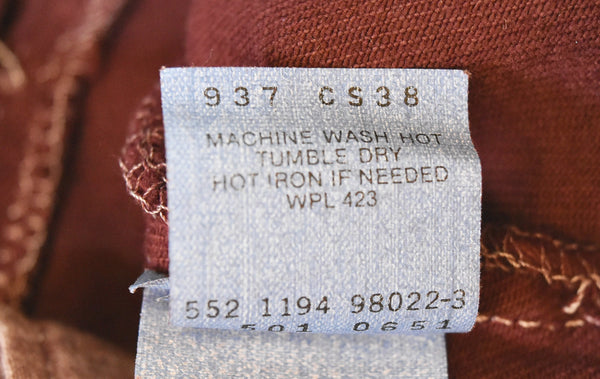 リーバイス Levi's 90's 90年代 米国製 USA カラーデニムパンツ ワインレッド 32 34 201-0651  デニム 32 103MB-688