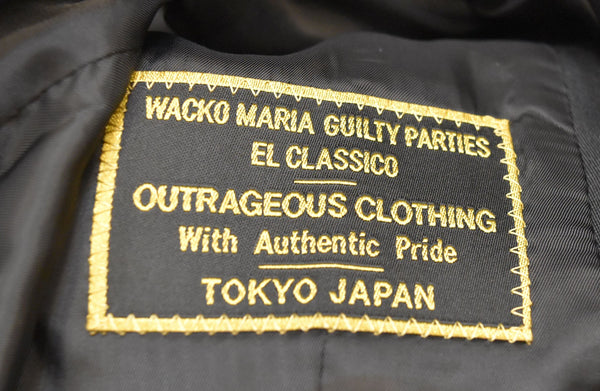 ワコマリア WACKO MARIA アンコンベルト ツイル 刺繍 バックロゴ ベスト ベスト ブラック Mサイズ 103MT-2751