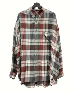 グラフペーパー Graphpaper Viscose Check Oversized B.D. Shirt ヴィスコース チェック オーバーサイズ シャツ 長袖 GM223-50197 長袖シャツ チェック マルチカラー フリーサイズ 104MT-947