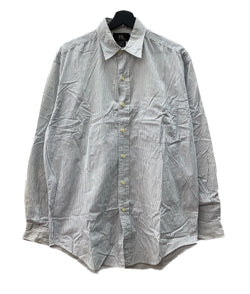 ダブルアールエル RRL 90s 90年代 三ツ星タグ STRIPE SHIRT 片ポケ ポケット  長袖シャツ ストライプ ホワイト 104MT-2062