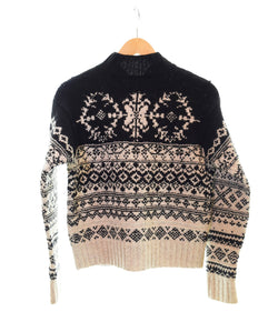 フォーティーファイブアールピーエム  45rpm ノルディック柄 ウール カーディガン ニット セーター 黒 セーター ブラック 103LT-71