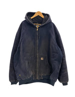 カーハート Carhartt 00s 00's Active Jacket アクティブジャケット 裏地キルティング ヴィンテージ 紺 J130 MDT 3XL ジャケット ネイビー 101MT-5290