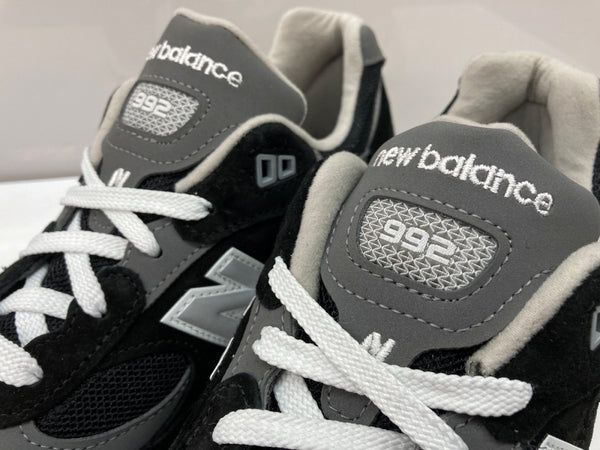 ニューバランス new balance 24年製 U992 ABZORB SBS スエード メッシュ ランニング ローカット シューズ 黒 U992BK メンズ靴 スニーカー ブラック 28cm 104S-1066