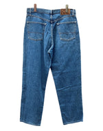 ダブルアールエル RRL 90s DENIM PANTS デニム パンツ ジップフライ ジーパン ジーンズ USA製 Ralph Lauren インディゴ 青 ロゴ R004 デニム ブルー サイズ 34 104MB-220