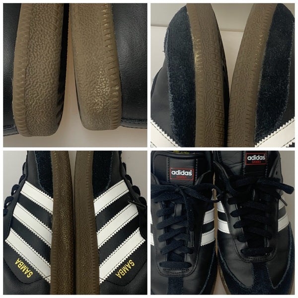 アディダス adidas Samba Leather 19000 メンズ靴 スニーカー ブラック 26.5cmサイズ 201-shoes1241