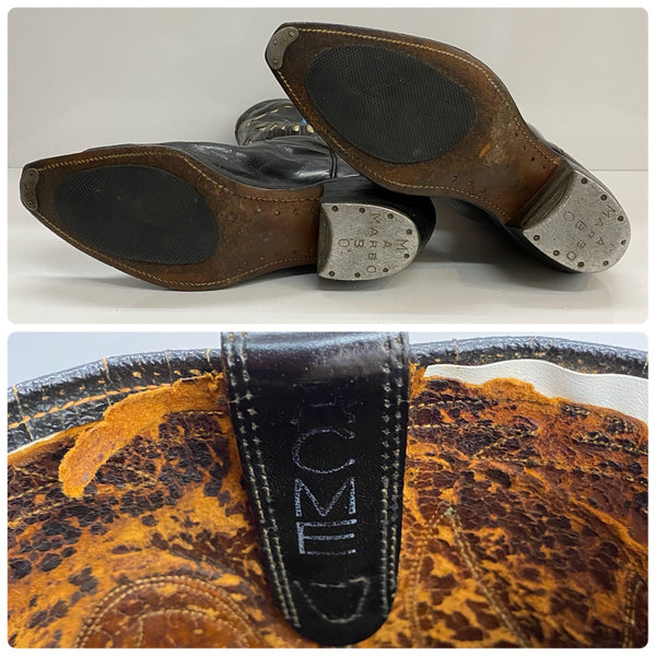 【曜日割引対象外】 アクメ ACME BOOT 50's~70's USA製 メンズ靴 ブーツ ウエスタン ブラック 201-shoes1219 VB