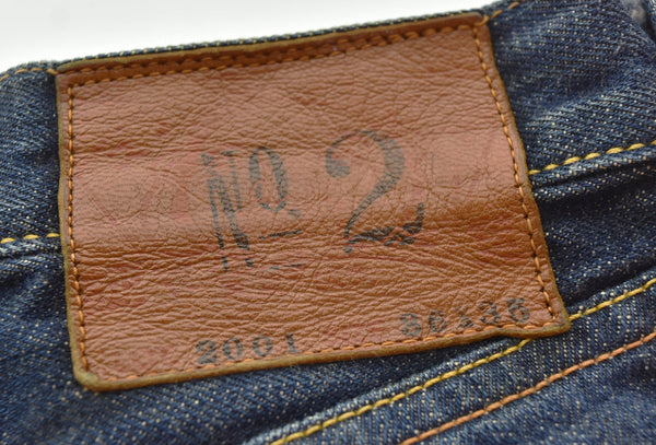 エヴィス EVISU Lot2001 No2 大黒 カモメペイント デニムパンツ  36✕35 デニム ブルー 36 103MB-585