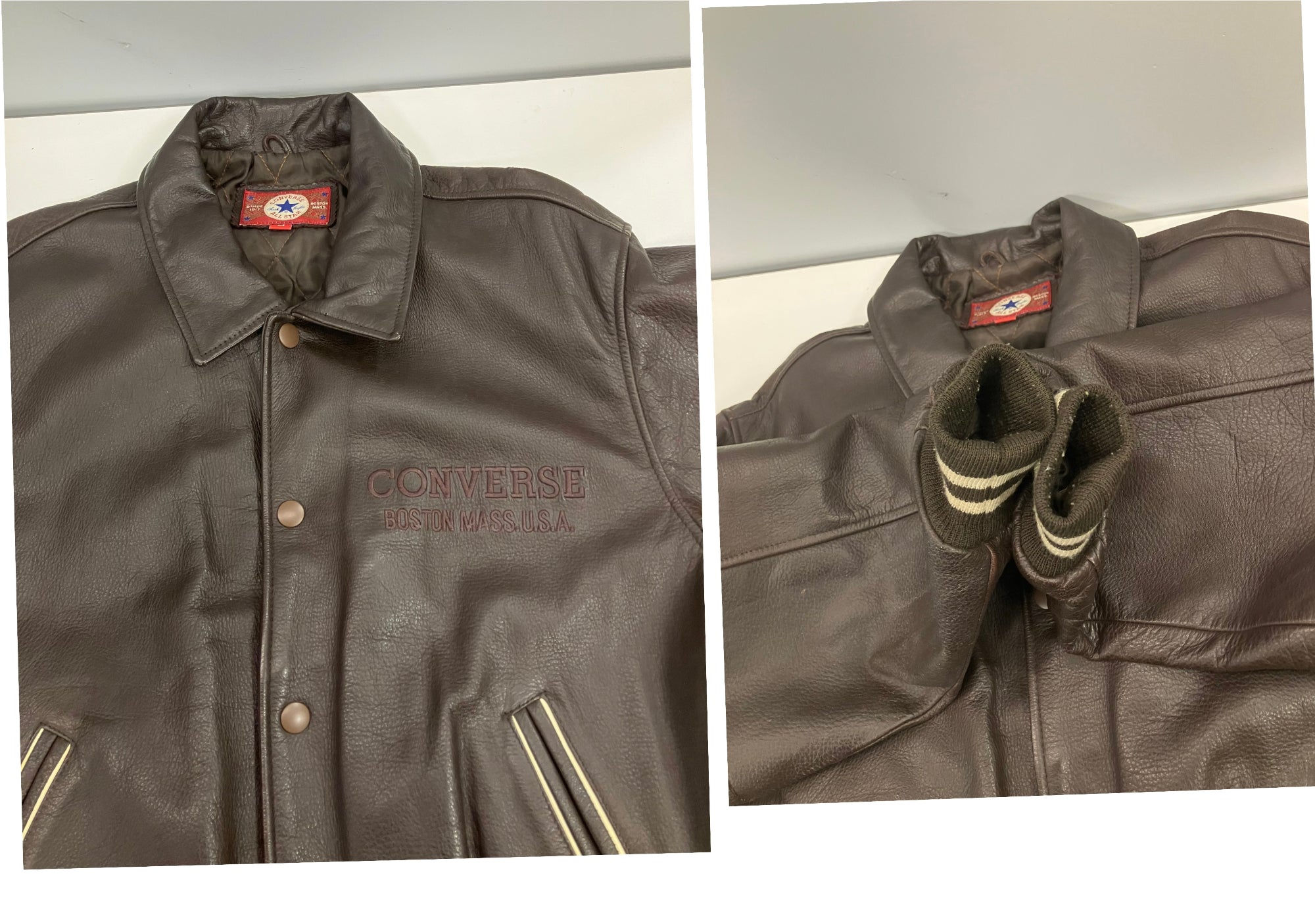 【CONVERSE】コンバース トラッカーレザージャケット 90s ヴィンテージ 2025年最新】Converse レザージャケット・ライダースの人気