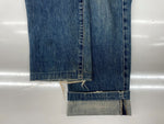 ダブルアールエル RRL DENIM PANTS デニム パンツ ボタンフライ ジーパン ジーンズ USA製 Ralph Lauren インディゴ 青 ロゴ デニム ブルー 31×32 104MB-353