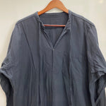 【曜日割引対象外】 キャピタル KAPITAL 風呂敷刺繍 刺し子 プルオーバー スモック シャツ 長袖カットソー ブラック Lサイズ 201MT-4303 VB