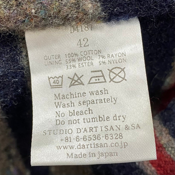 【曜日割引対象外】 ステュディオ・ダ・ルチザン STUDIO D'ARTISAN DENIM JACKET STORM RIDER ブランケット D4187 ジャケット ブルー 42サイズ 201MT-3685 VB