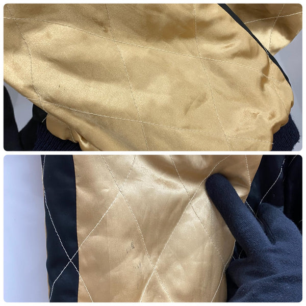 【曜日割引対象外】 東洋エンタープライズ TOYO ENTERPRISE 蛇髑髏 ヘビドクロ 別珍 サテンキルティング スカジャン ジャケット ネイビー Mサイズ 201MT-4273 VB