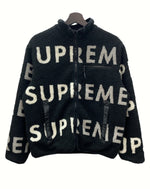 シュプリーム SUPREME 18AW Reversible Logo Fleece Jacket リバーシブル ロゴ フリース ジャケット ボア アウター 黒 ジャケット ロゴ ブラック Sサイズ 104MT-887