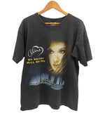 ヴィンテージ vintage 90's 90s Celine Dion My Heart Will Go On Titanic ©1999 セリーヌ ディオン アーティスト タイタニック 半袖 Tシャツ ブラック Lサイズ 101MT-3671