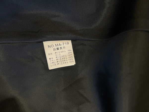 マーズ MA*RS アメーバーマーズ フリル ファー フード フレア レース 黒 地雷系 量産型 2way MA-719 コート ブラック 101LT-262