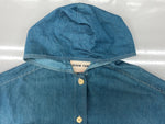 リーバイス Levi's 23SS DENIM FAMILY BASEBALL CAPE ベースボール ケープ ポンチョ リバーシブル フード ジャケット 青 ジャケット 無地 ブルー XLサイズ 104LT-249