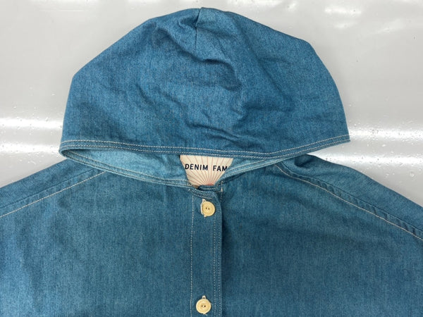 リーバイス Levi's 23SS DENIM FAMILY BASEBALL CAPE ベースボール ケープ ポンチョ リバーシブル フード ジャケット 青 ジャケット 無地 ブルー XLサイズ 104LT-249