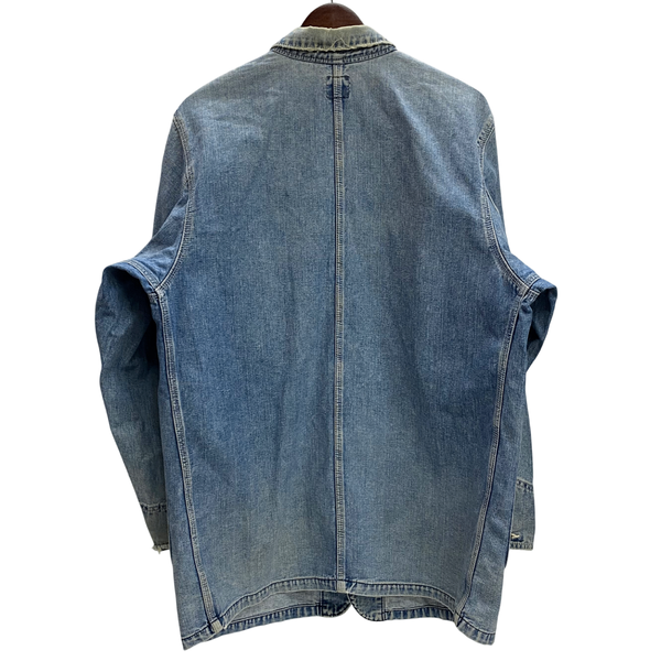 【曜日割引対象外】 リー Lee 90's 91-J 復刻 カバーオール デニム 412 ジャケット ブルー Lサイズ 201MT-4719 VB