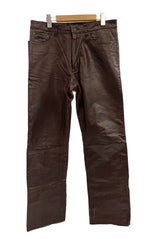 ギャップ GAP 00's Leather Pants レザーパンツ boot fit 茶 174466-01