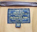 アビレックス AVIREX A-2 Leather Flight Jacket レザー フライト ジャケット VINTAGE TYPE LIMITED VERSION MADE IN USA 38 ジャケット ブラウン 103MT-2623