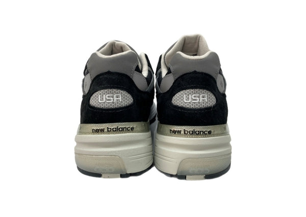 ニューバランス new balance 24年製 U992 ABZORB SBS スエード メッシュ ランニング ローカット シューズ 黒 U992BK メンズ靴 スニーカー ブラック 28cm 104S-1066