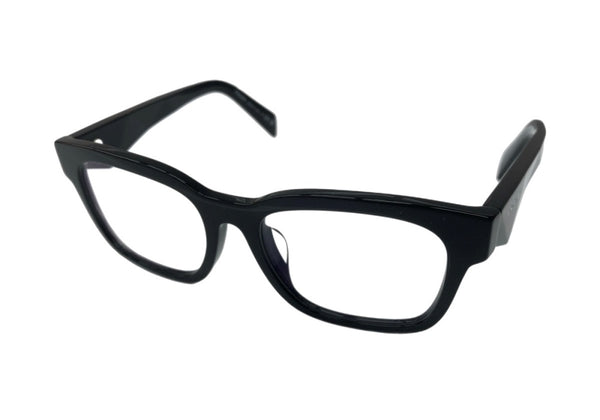 プラダ PRADA EYEGRASS 伊達メガネ ウエリントン型 アイウェア サングラス 眼鏡 黒 VPR A10-F 眼鏡・サングラス 眼鏡 ロゴ ブラック 104G-34