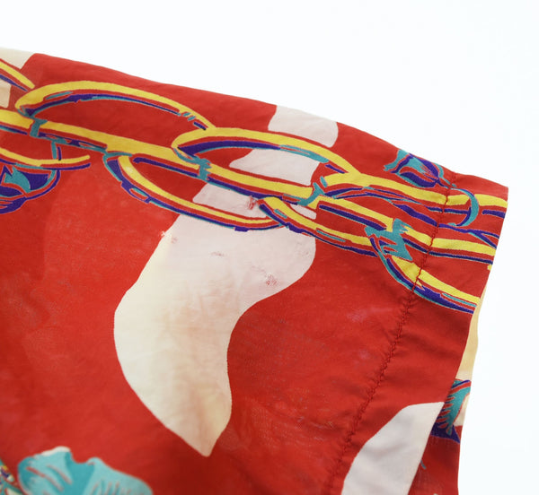 サンサーフ SUN SURF 花柄 ALOHA SHIRT アロハ シャツ オープンカラー レーヨンシャツ SS32708 半袖シャツ レッド Mサイズ 103MT-2715