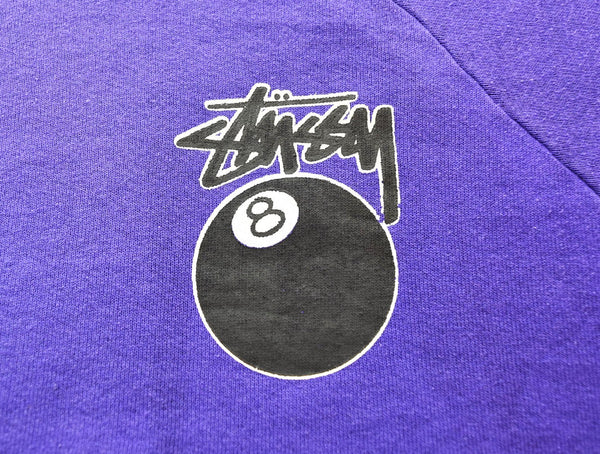 ステューシー STUSSY 90's OLD STUSSY Sweatshirt 8ball オールドステューシー 8ボール スウェット 紫 スウェット パープル Lサイズ 103MT-2331