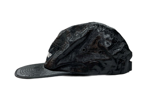 シュプリーム SUPREME 18SS Coated Linen Camp Cap ジェット キャップ Boxlogo 帽子 ハット 黒 帽子 メンズ帽子 キャップ ロゴ ブラック Fサイズ 104H-62