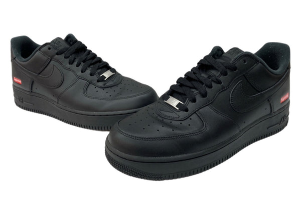 ナイキ NIKE 23年製 × SUPREME シュプリーム AIR FORCE 1 LOW エア フォース ロー AF1 スケボー シューズ 黒 CU9225-001 メンズ靴 スニーカー ブラック 27.5cm 104S-1000
