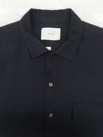 シュタイン stein W/TA SS SHIRT ウール トリアセテート ショートスリーブ シャツ ボタン 半袖 紺 ST.066 半袖シャツ 無地 ネイビー Mサイズ 104MT-2335