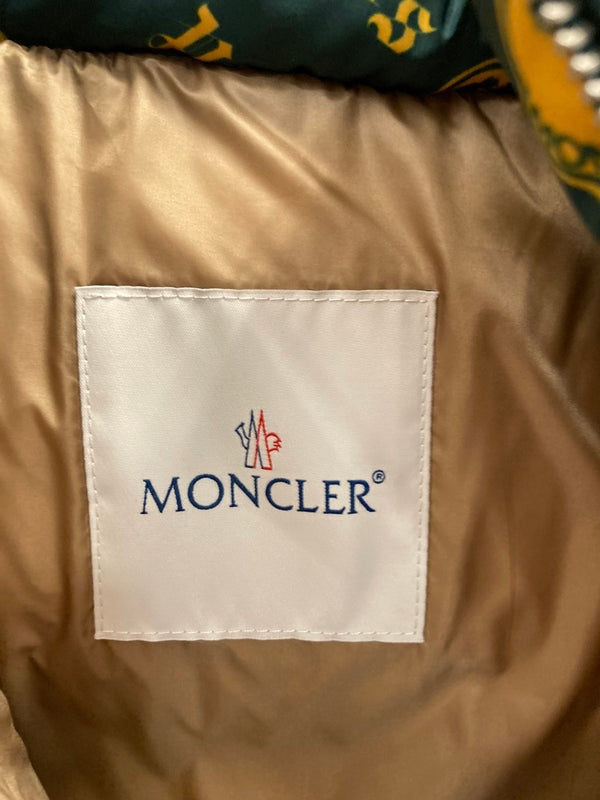 モンクレール MONCLER パームエンジェル Palm Angels ロゴ総柄 ダウンジャケット サイズ2 ジャケット グリーン 101MT-3044