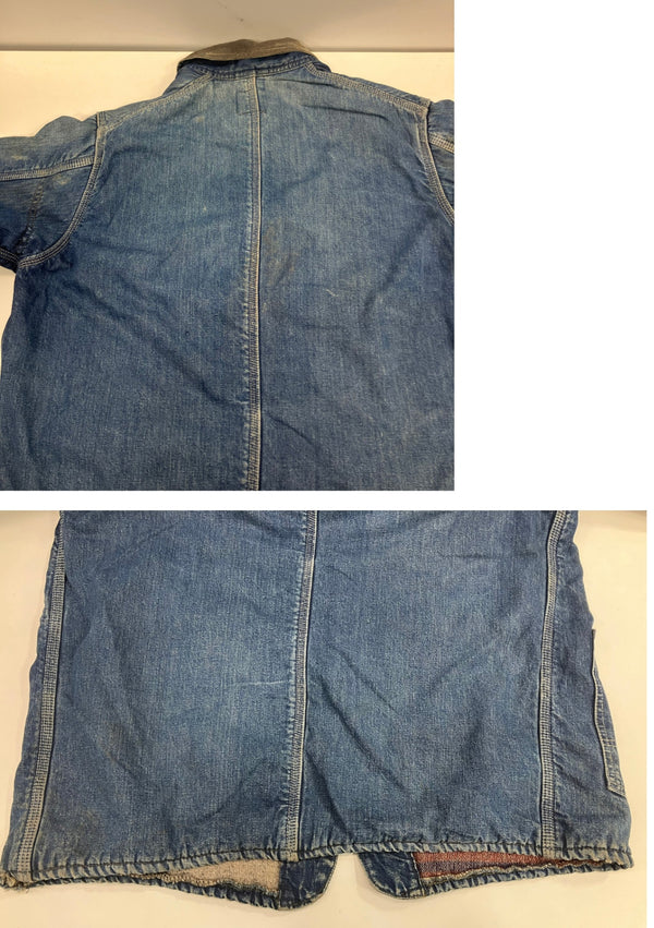 オシュコシュ OSHKOSH B'GOSH 60's 60年代 デニム カバーオール チョアコート ブランケット付き ライナー 横縞 VINTAGE ヴィンテージ ジャケット ブルー 101MT-5080