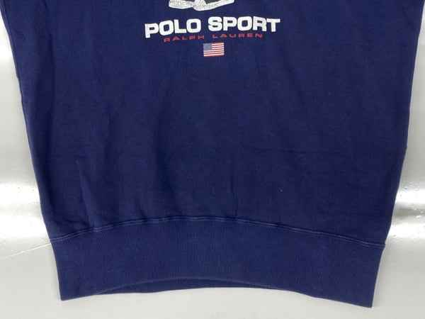 ラルフローレン RalphLauren 90s POLO BEAR HOODY ポロ ベア フーディー パーカー プルオーバー バスケ 薄手 スウェット 紺 パーカ プリント ネイビー Mサイズ 104MT-2065