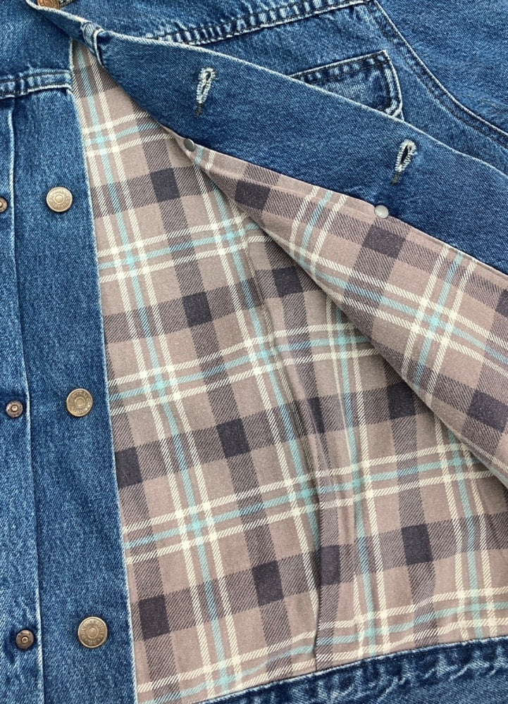 90´s RRL デニムカバーオール オンブレチェック 三つ星タグ USA製