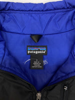 パタゴニア Patagonia PUFFBALL VEST パフボール ベスト ハーフジップ アウトドア 青 黒 ベスト ロゴ ブラック Sサイズ 104MT-2198