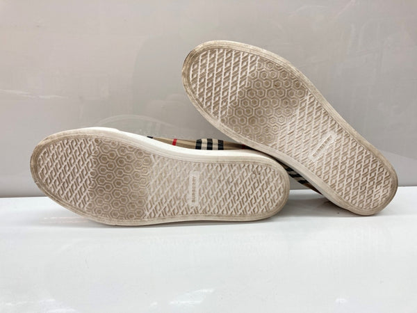 バーバリー Burberry 22SS LOW TOP SNEAKERS ロー トップ スニーカー ノバチェック シューズ 茶 メンズ靴 スニーカー ブラウン サイズ 40 104S-986