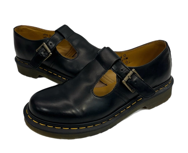 ドクターマーチン Dr.Martens POLLEY Tバーシューズ メリージェーン 黒 レディース靴 ローファー ブラック UK6(参考サイズ約25cm) 101sh-2197