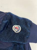 モンクレール MONCLER ABITO キッズ キラキラ ラメ グリッター 紺 D29548573005 829DD ワンピース 無地 ネイビー 4 anni 104cmサイズ 101KT-14