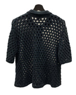 ステューシー STUSSY BIG MESH POLO SWEATER ビッグ メッシュ ポロ シースルー シャツ 黒 トップスその他 無地 ブラック Lサイズ 104MT-1773