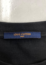 ルイヴィトン LOUIS VUITTON 19AW LV SMOKE PRINT TEE スモーク プリント Tシャツ 半袖 両面 黒 RM192 NPG HHY90W Tシャツ プリント ブラック XLサイズ 104MT-1283