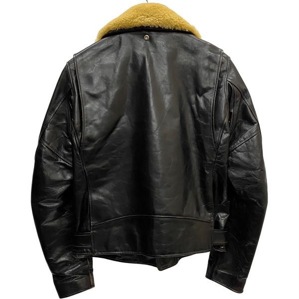 【曜日割引対象外】 ドライボーンズ Dry Bones ダブル ライダースジャケット ホースハイド ジャケット ブラック Lサイズ 201MT-4353 VB