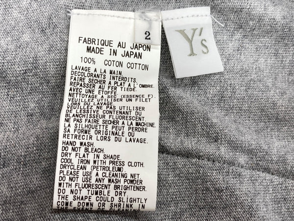 ワイズ Y's ヨウジヤマモト Yohji Yamamoto コンポジション シーアタッチドレーベル ボタンカーディガン COMPOSITION SEEATTACHEDLABEL GRAY YO-T83-072 カーディガン グレー SIZE2 104LT-164
