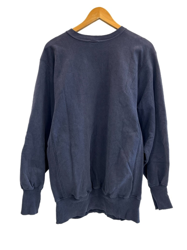 チャンピオン Champion 90s～ ヴィンテージ vintage 刺繍タグ リバースウィーブ REVERSE WEAVE US古着 カレッジプリント ラバー ひび割れ XL スウェット ネイビー LLサイズ 101MT-4947