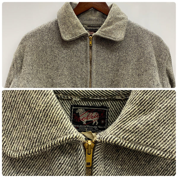 【曜日割引対象外】 ウールリッチ WOOLRICH 50's ウールジャケット VINTAGE 黒タグ ジャケット グレー 201MT-4276 VB