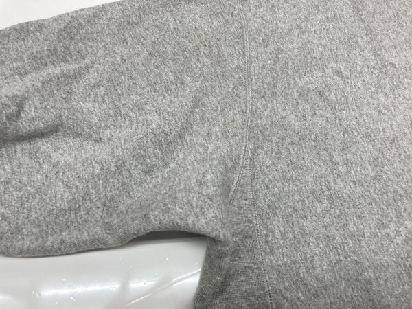 アベイシングエイプ A BATHING APE ベイプ BAPE 初期 90s トレーナー リバースウィーブ スワロフスキー ラインストーン クルーネック Y2K ロゴ 日本製 GRAY 灰色 スウェット プリント グレー XLサイズ 104MT-1821