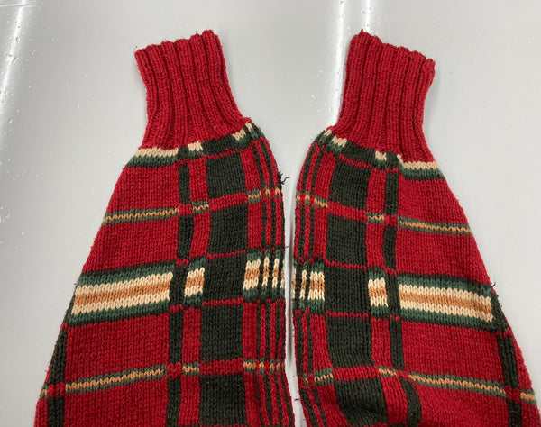 ダブルアールエル RRL 90s 90年代 三ツ星タグ HAND KNIT ハンドニット ガウン  コート チェック マルチカラー XLサイズ 104MT-2129